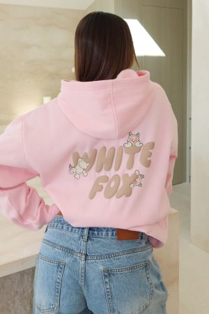 Bubbles & Foxy Friends Oversized Hoodie Marshmallow