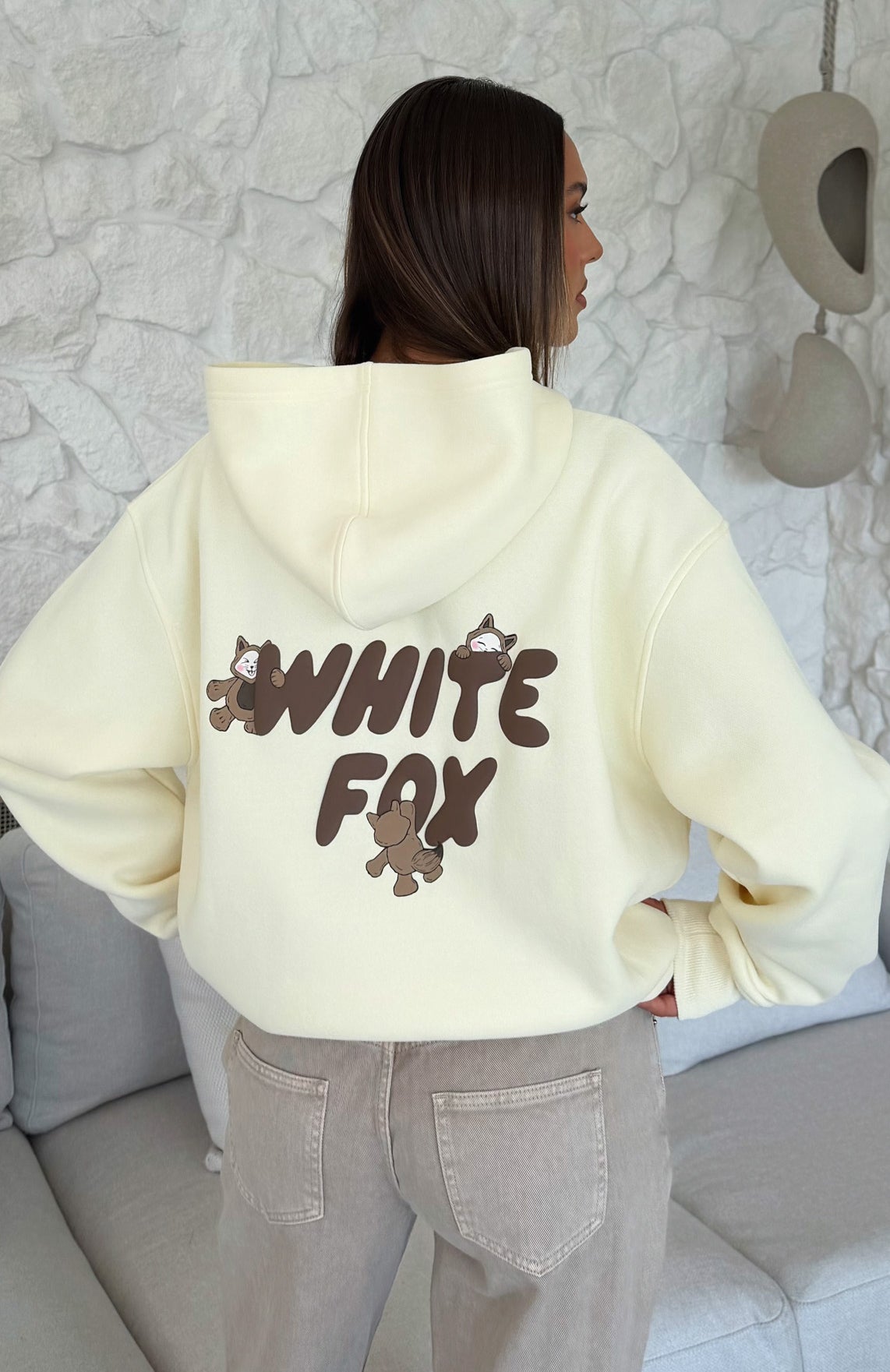 Bubbles & Foxy Friends Oversized Hoodie Pudding