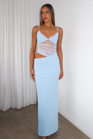 Call Me Up Maxi Dress Blue