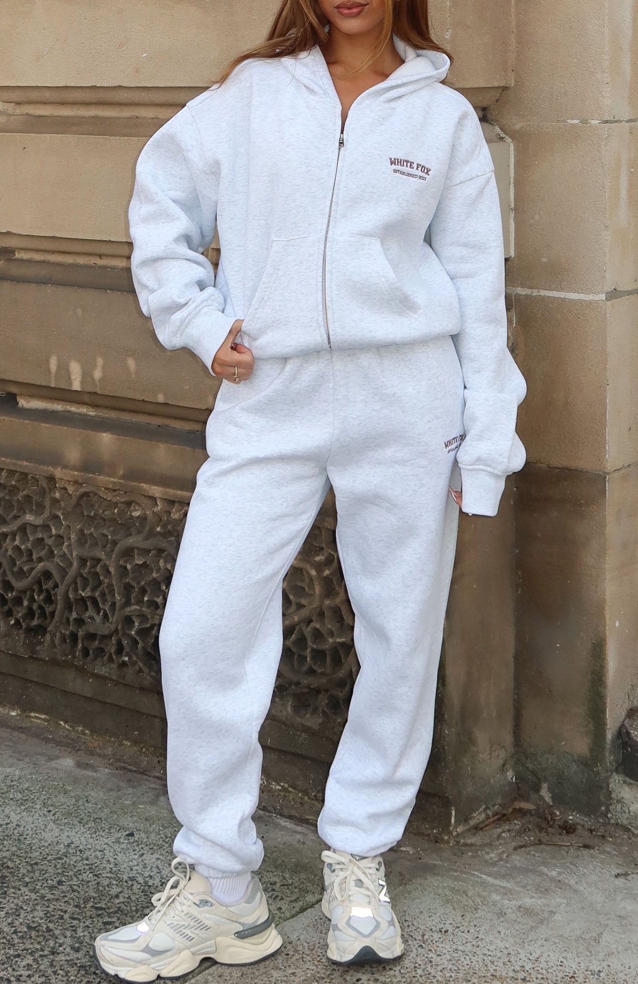 Can't Miss It Sweatpants Grey Marle/Rose Gold - Image 5