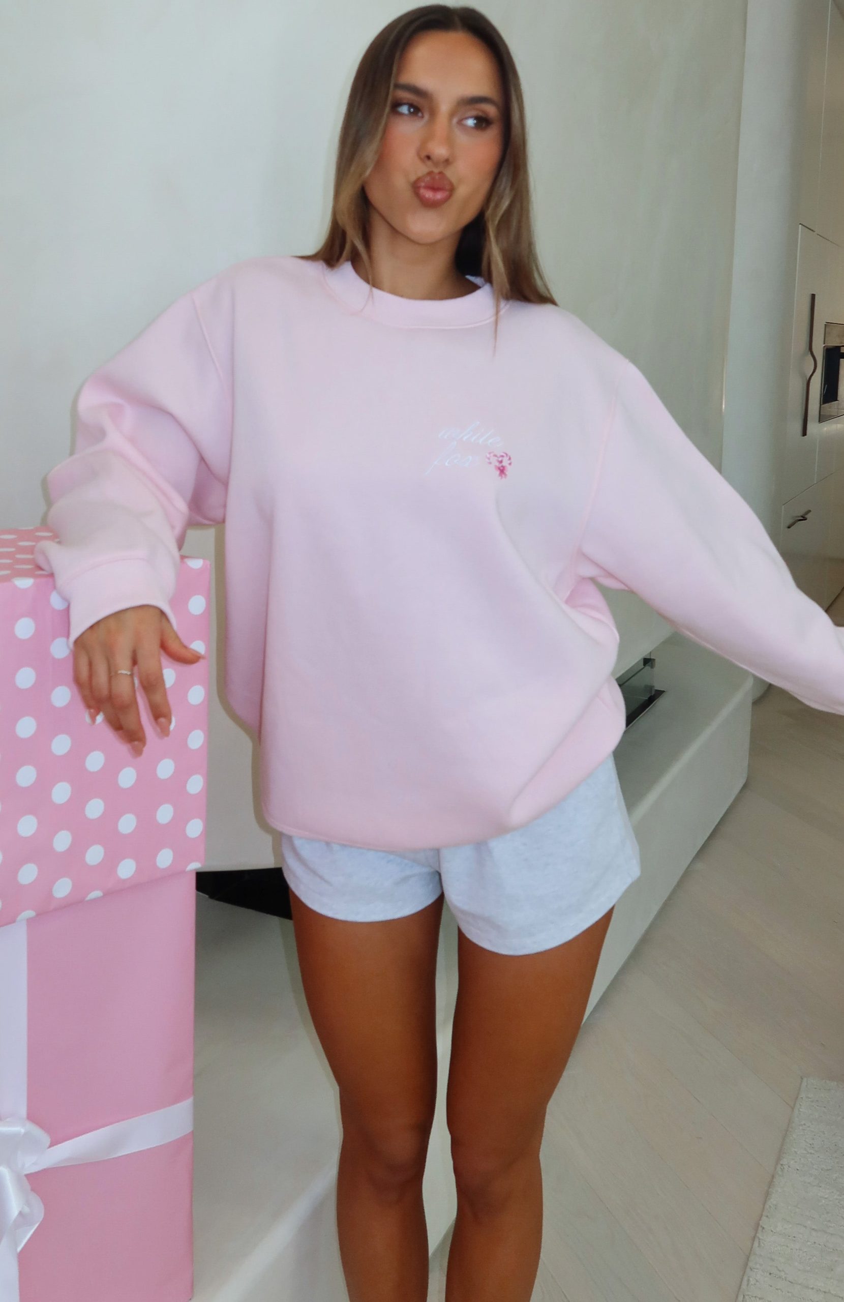 Candy Cane Christmas Oversized Sweater Cupcake - Image 2