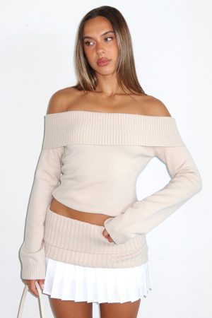 You Did It Again Mini Skirt Beige