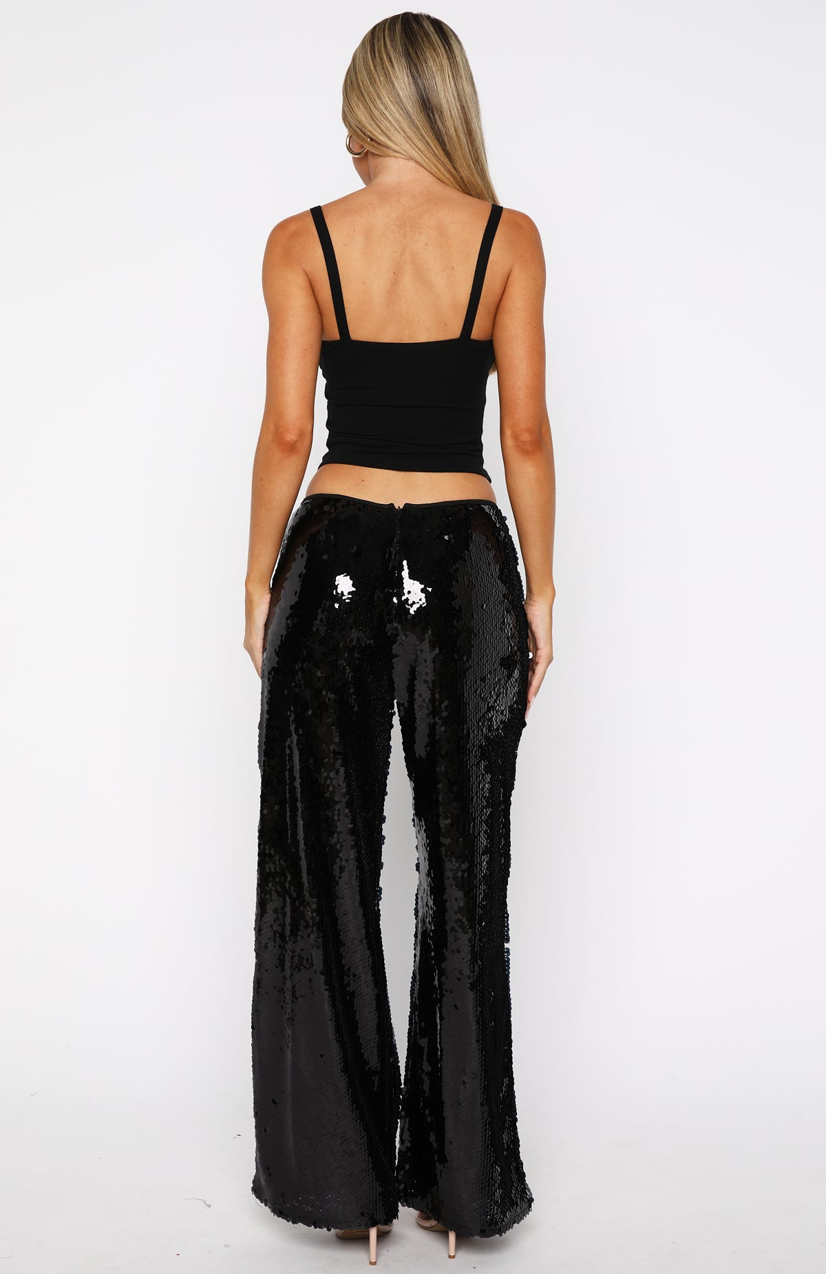 Caught Up In It Sequin Pants Black - Image 4