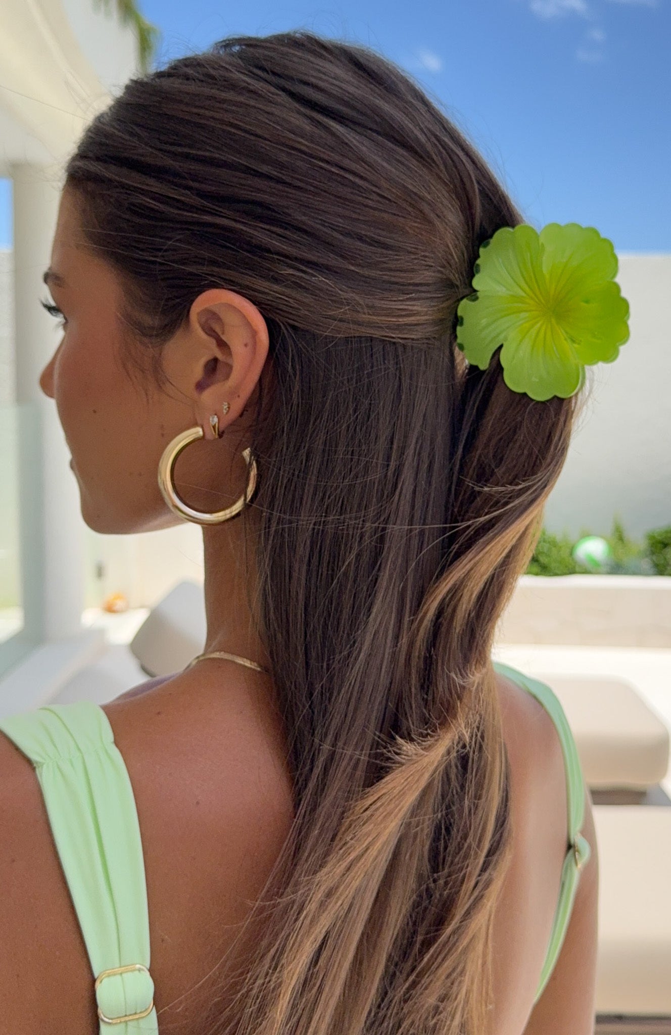 Celia Hair Clip Lime