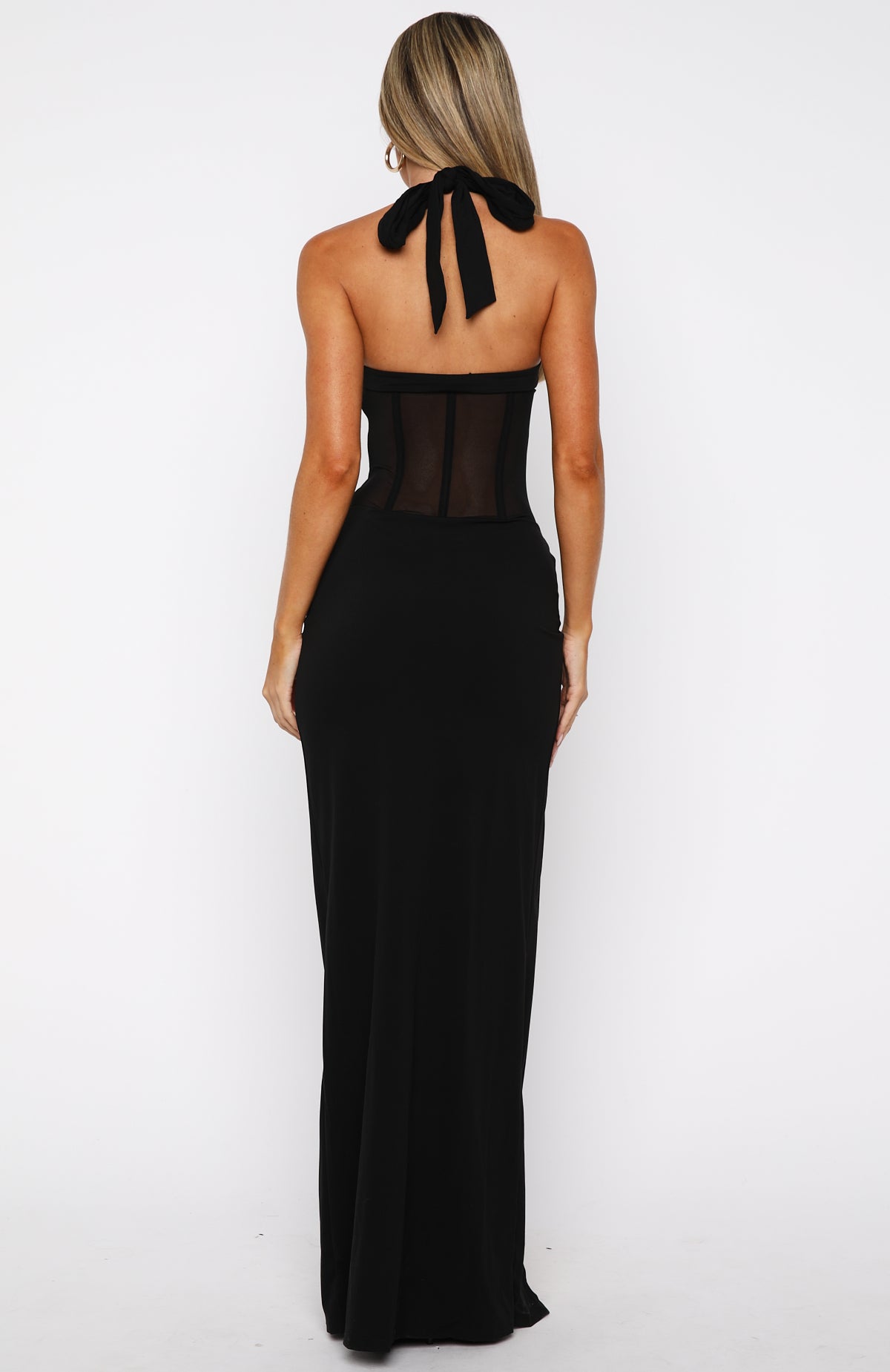 Champagne Promises Maxi Dress Black - Image 4