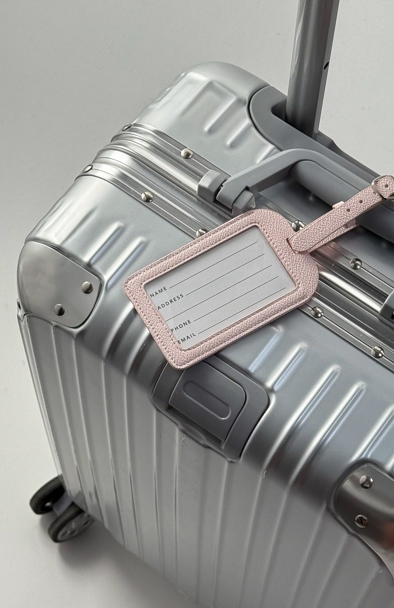 Checked In Luggage Tag Baby Pink - Image 2