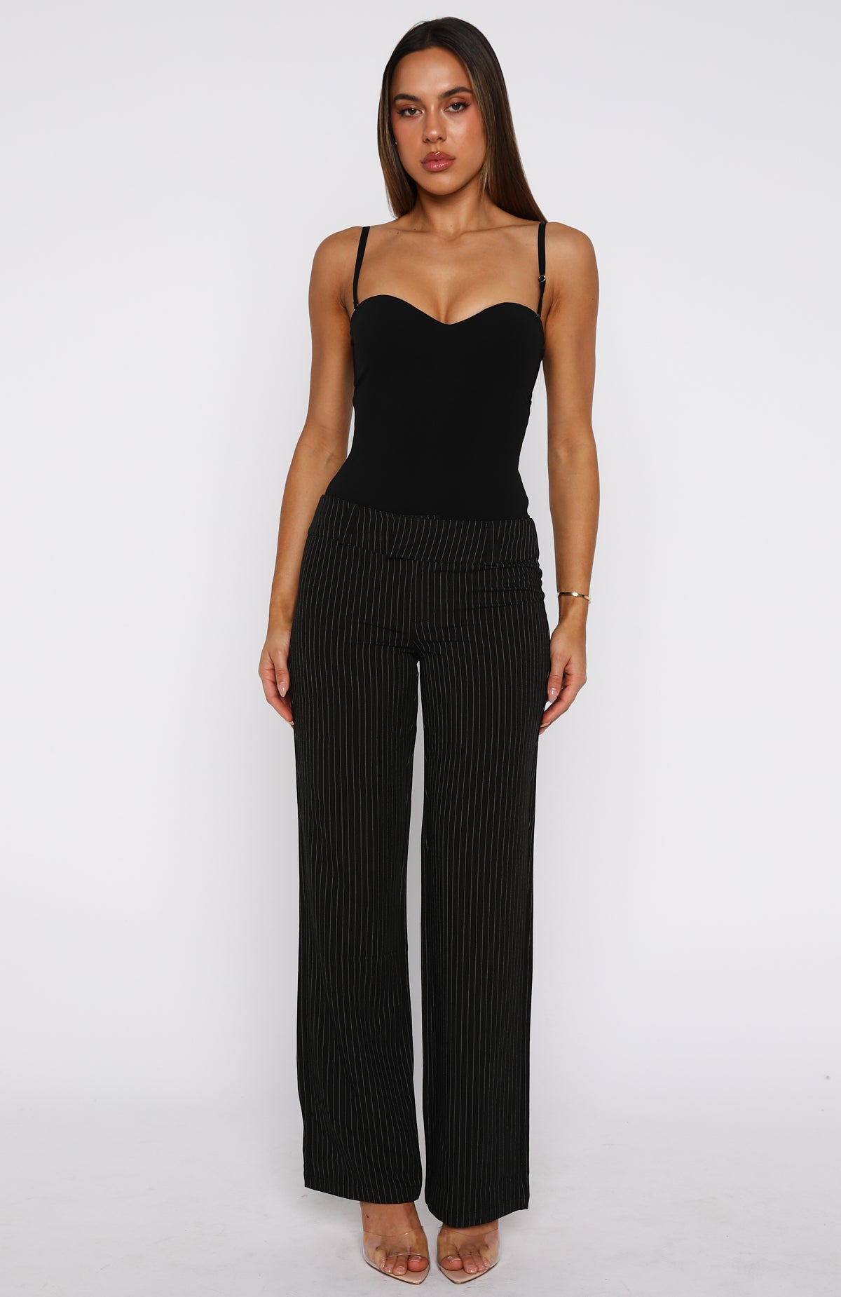 Claim You As Mine Pants Black Pinstripe - Image 2