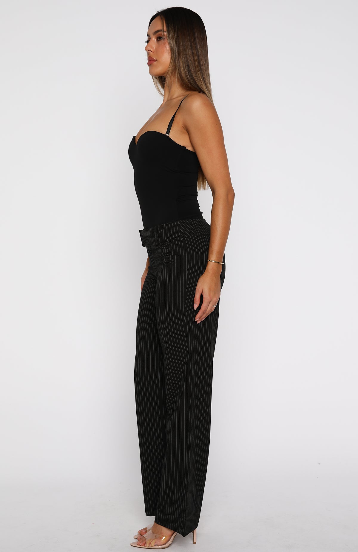Claim You As Mine Pants Black Pinstripe - Image 3