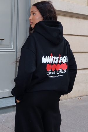 Club 14 Cassie Boxy Hoodie Black