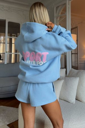 Club 14 Peyton Oversized Hoodie Blue