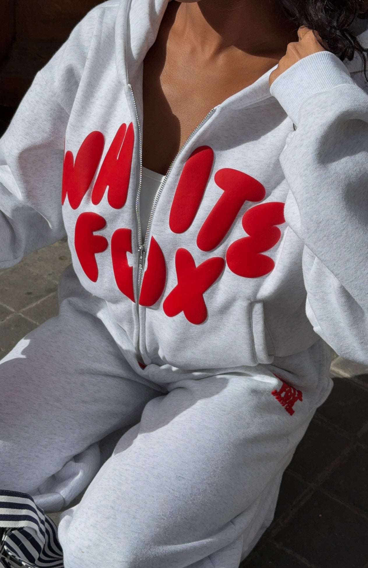 Club 14 Allie Boxy Zip Front Hoodie Grey Marle - Image 8