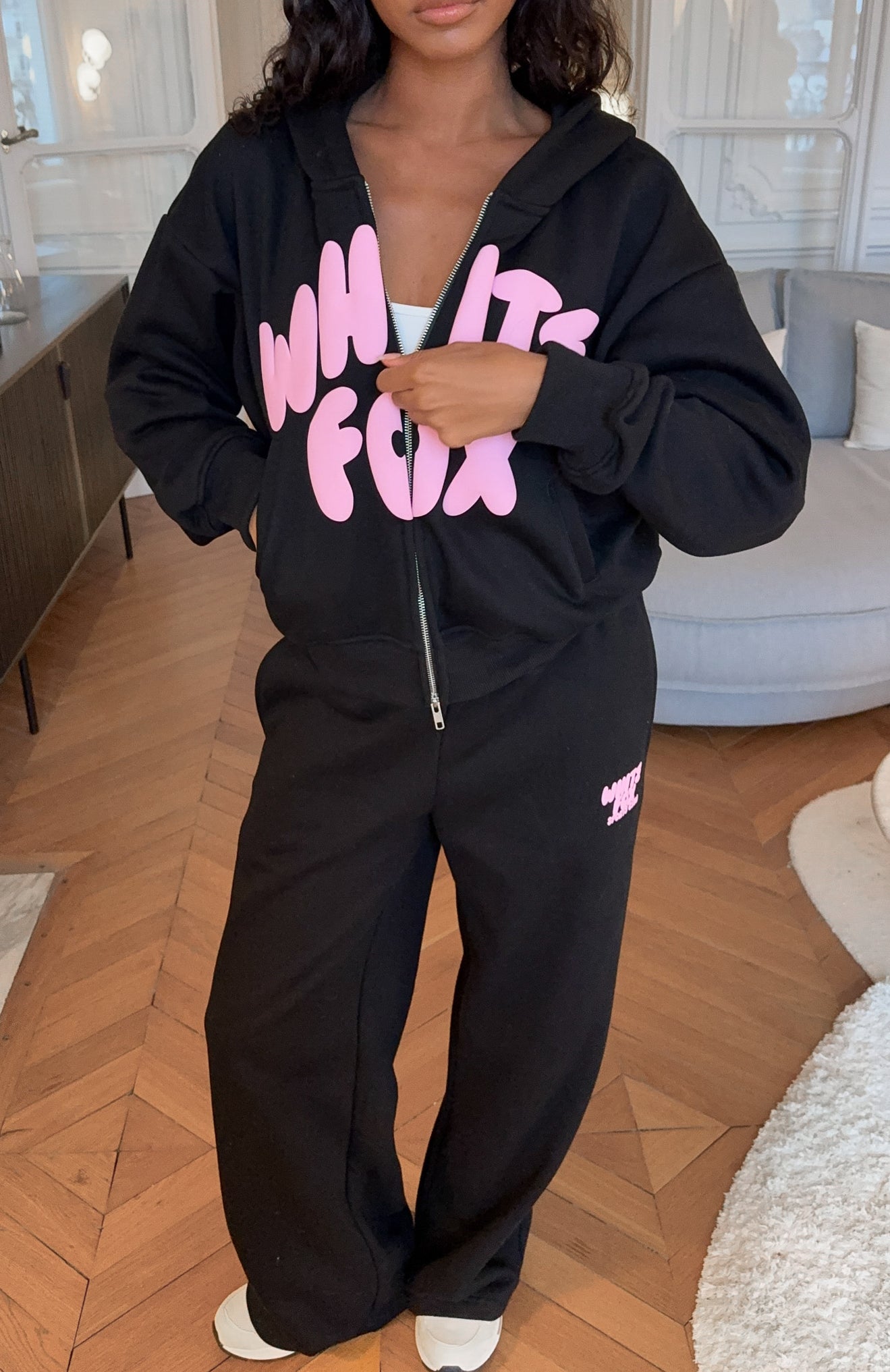 Club 14 Allie Wide Leg Sweatpants Black - Image 7