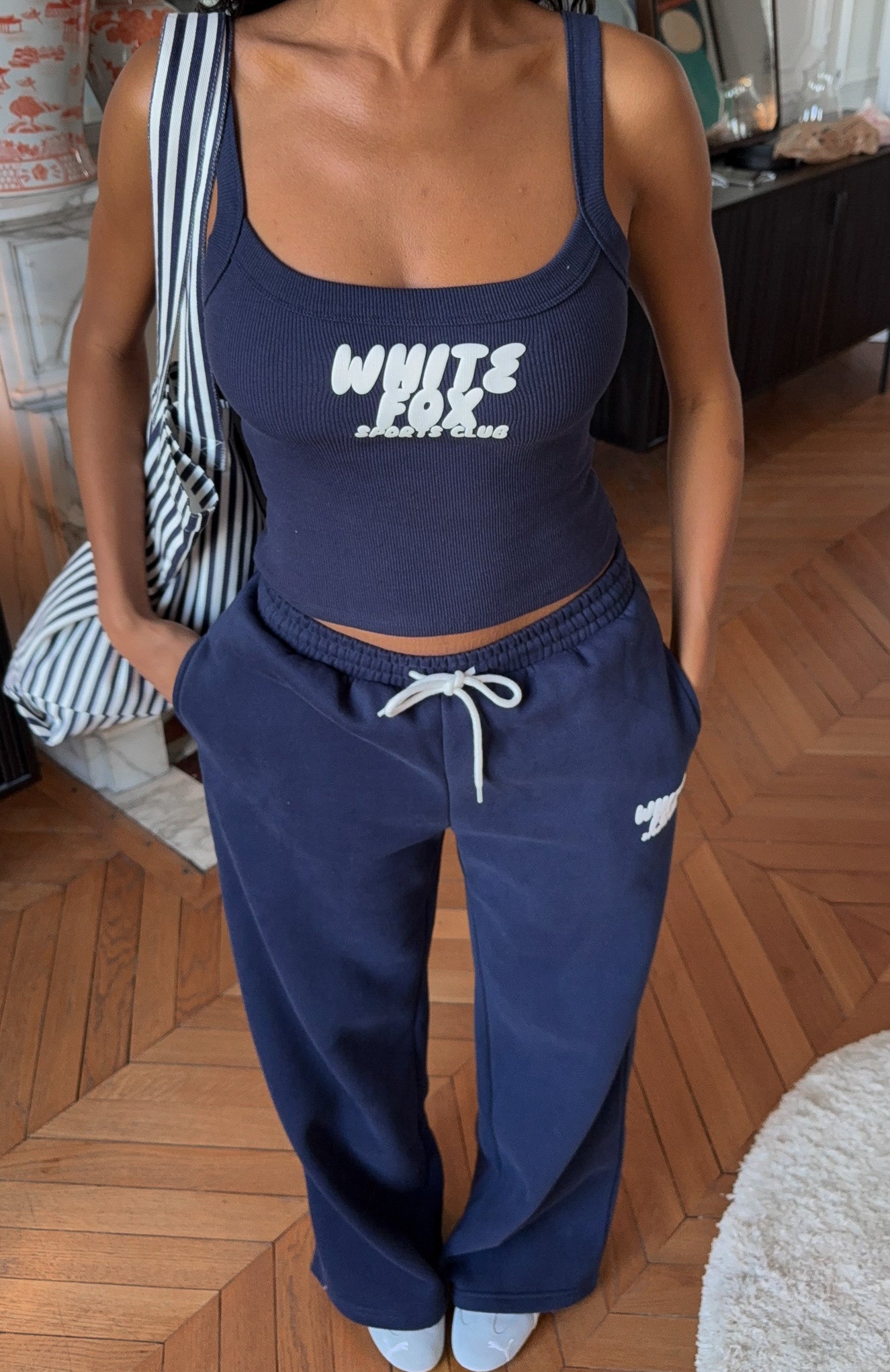 Club 14 Allie Singlet Top Navy