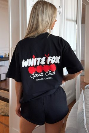 Club 14 Cassie Oversized Tee Black