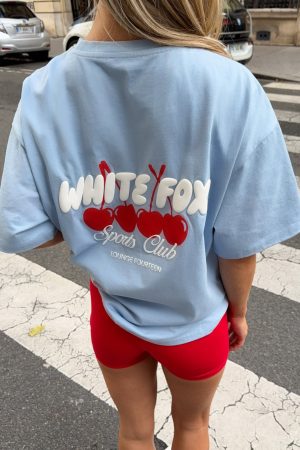 Club 14 Cassie Oversized Tee Blue