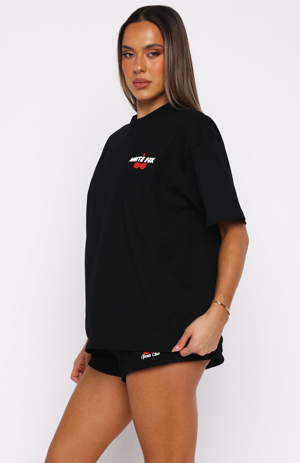 Club 14 Cassie Oversized Tee Black - Image 3