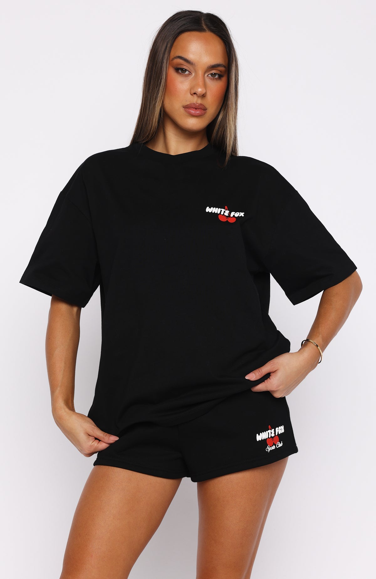Club 14 Cassie Oversized Tee Black - Image 2