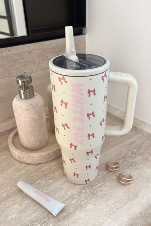 Colson Drink Bottle 1.2 Litre Cream Bows