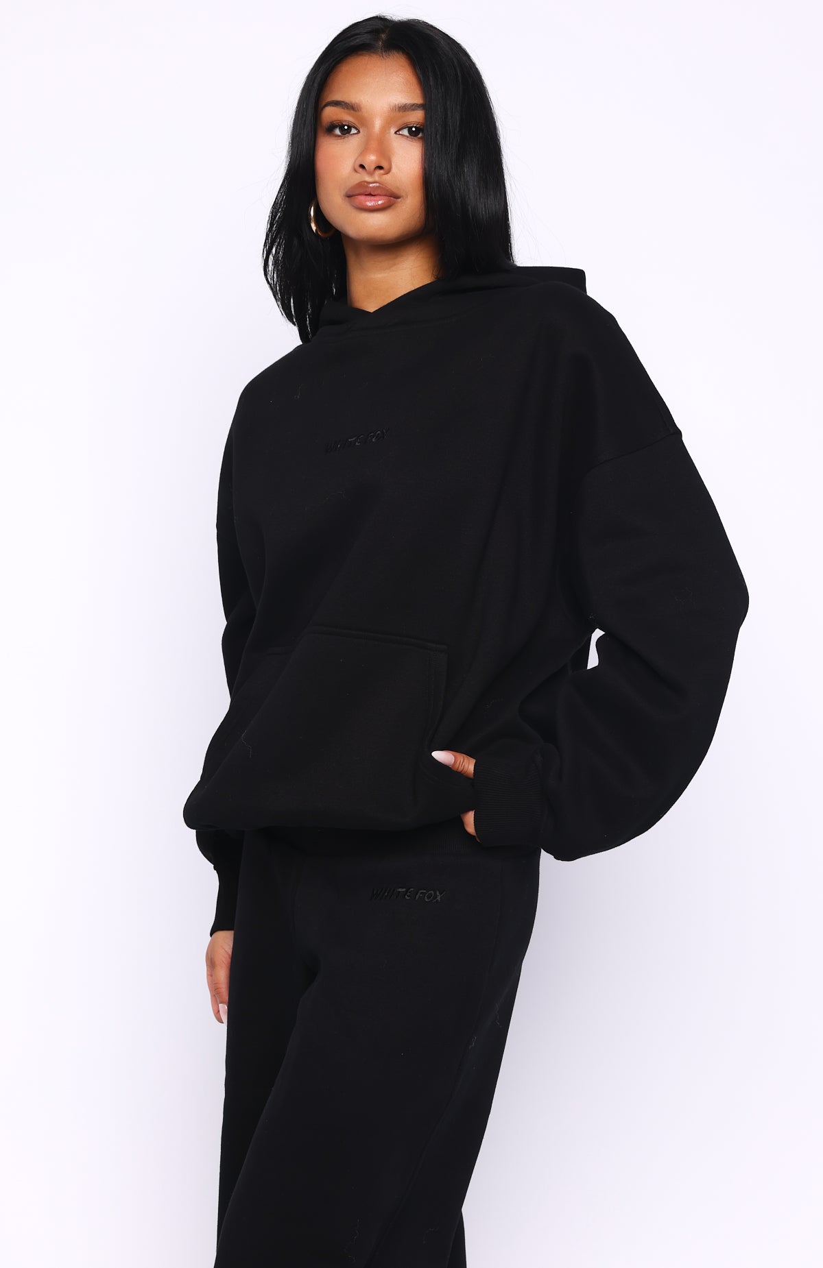Come A Long Way Oversized Hoodie Black - Image 3