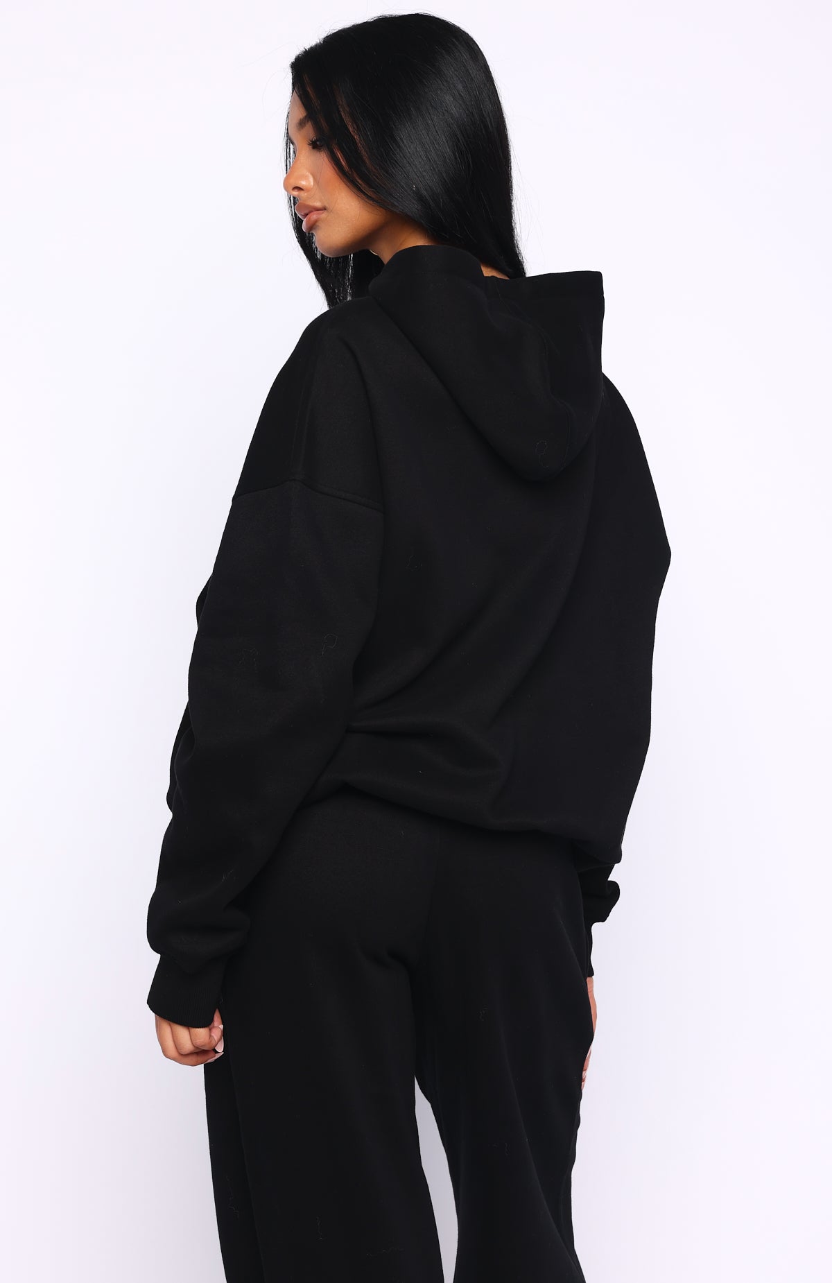 Come A Long Way Oversized Hoodie Black - Image 4