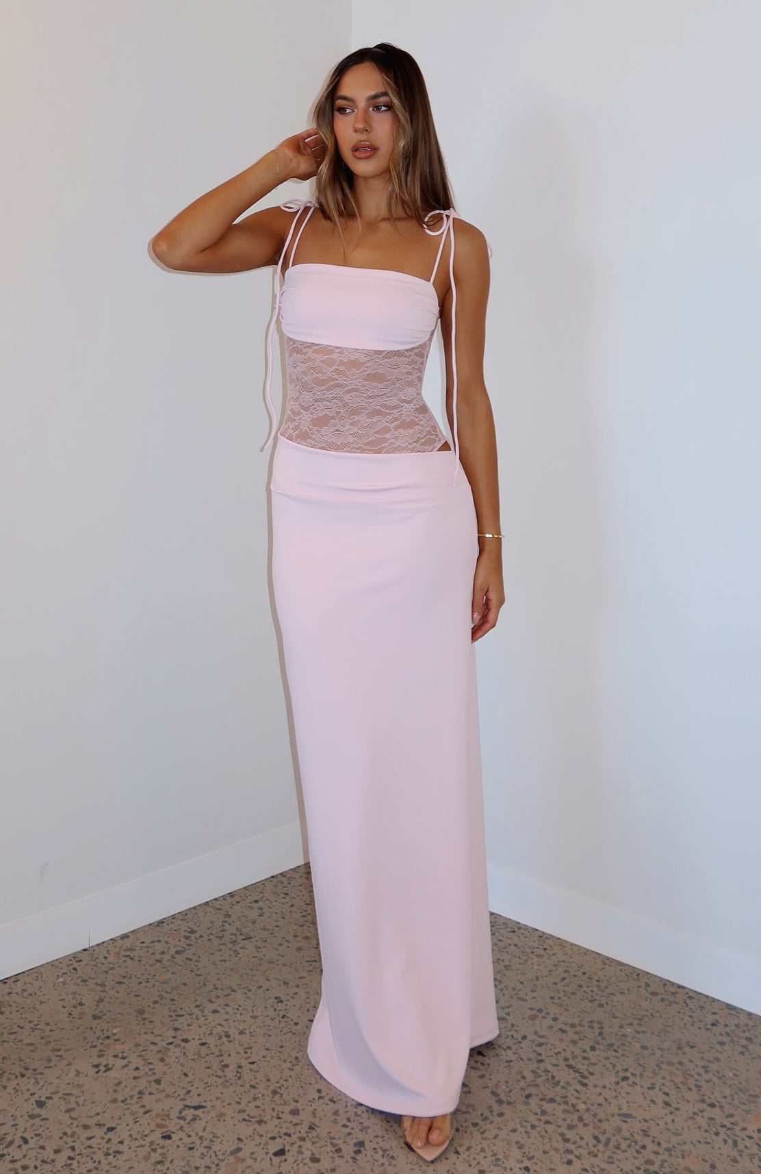 Compliment Me Maxi Dress Baby Pink - Image 5