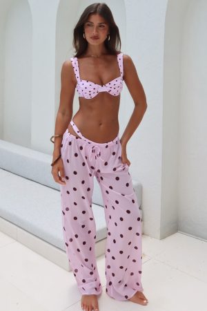 Croatian Coast Pants Pink Polka Dot