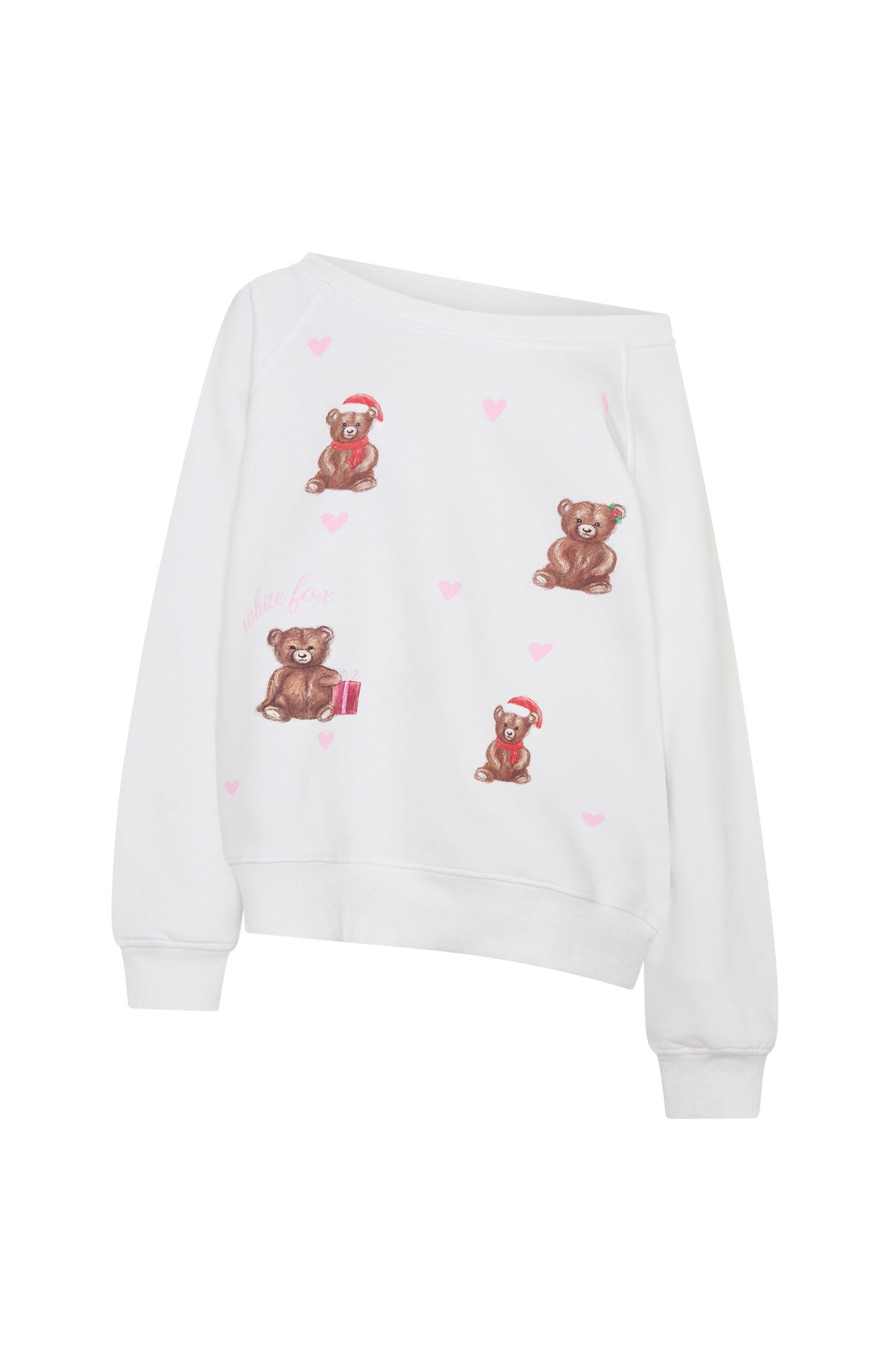 Cuddly Christmas Off Shoulder Sweater White - Image 7