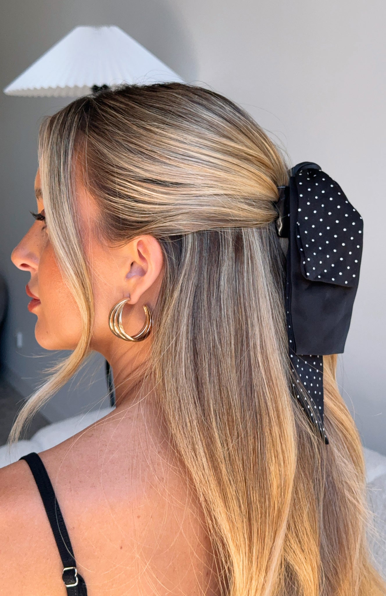 Dalary Hair Clip Black Polka Dots - Image 4
