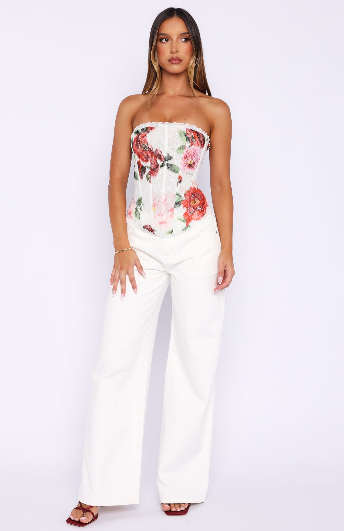 Darling Heart Strapless Bustier Heirloom Bloom - Image 5