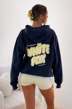 Daydreamers Angelina Oversized Hoodie Navy