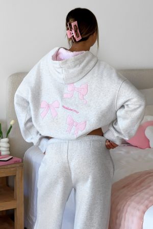 Daydreamers Madeline Oversized Hoodie Grey Marle