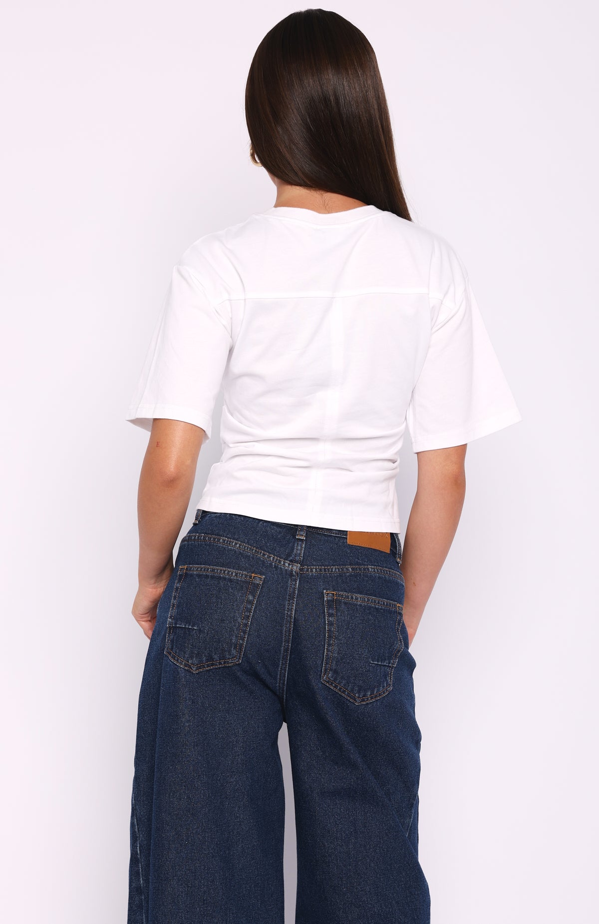 Destination Unknown Cinched Waist Boxy Tee White - Image 4