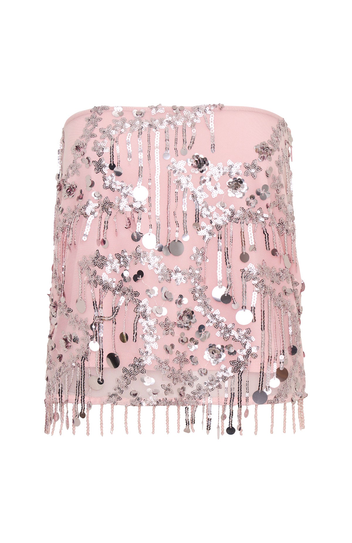 Disco Baby Beaded Mini Skirt Baby Pink - Image 6