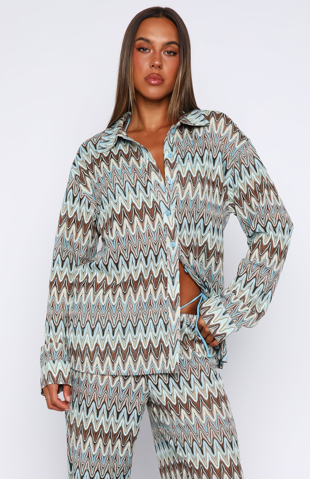 Doll Behaviour Long Sleeve Shirt Ocean Waves - Image 2