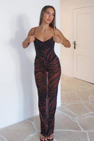 Dream Of Me Maxi Dress Amber Zebra