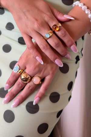 Emely Ring Set Gold/Multi