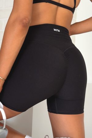Endurance Scrunch High Waisted Shorts Black
