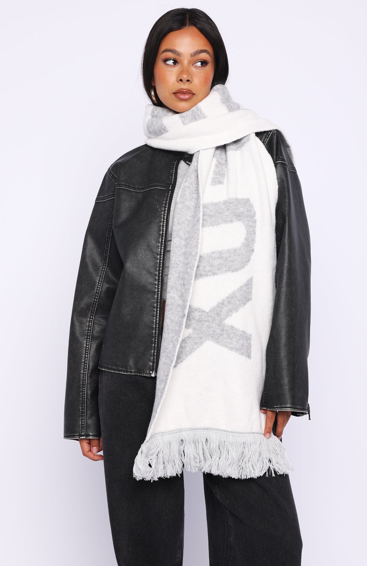 Falsetto Scarf Grey - Image 3