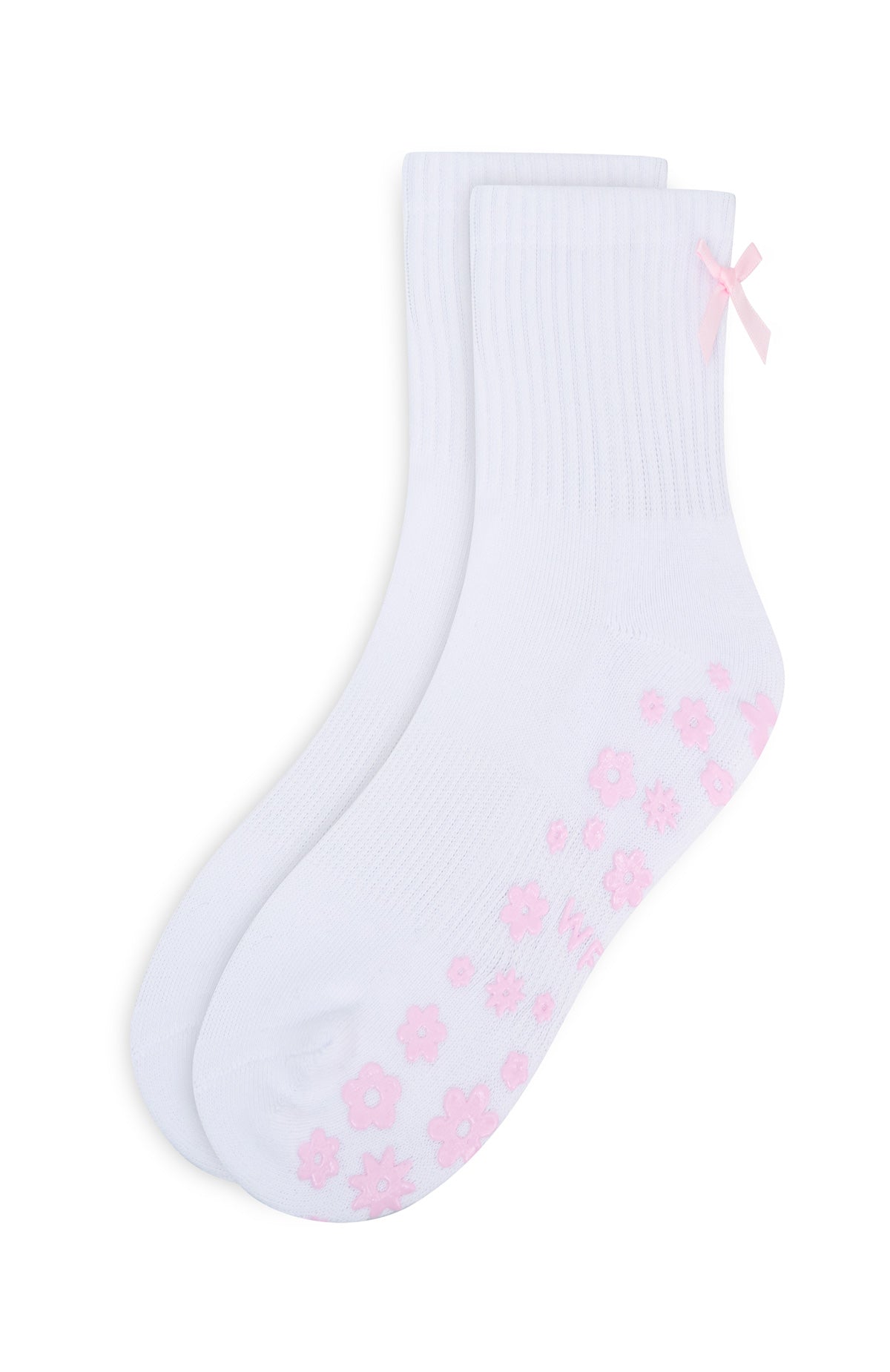 Flower Power Grip Socks Ballet Pink - Image 4