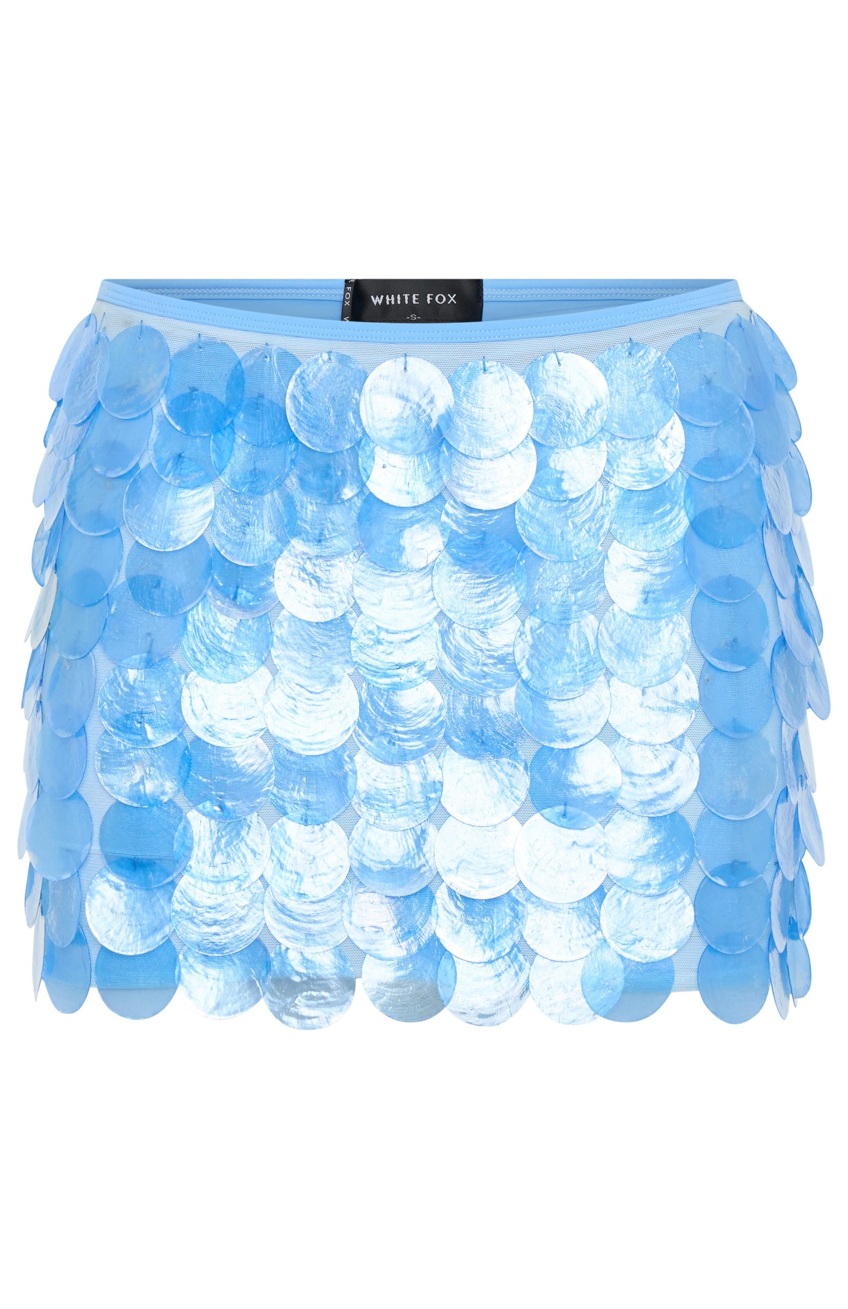 Forgiven Aura Shell Mini Skirt Blue - Image 7