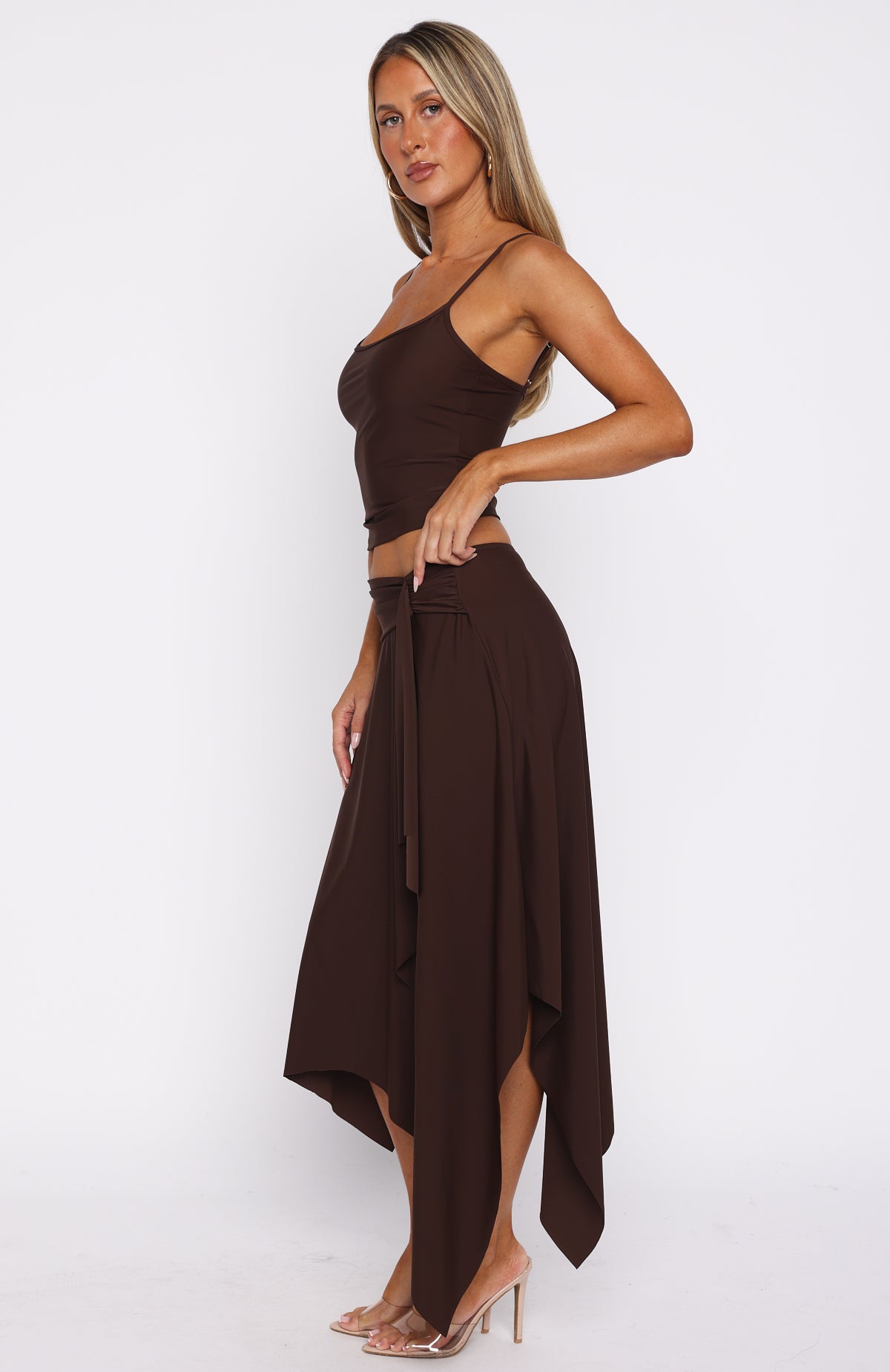 Free All Night Midi Skirt Chocolate - Image 4
