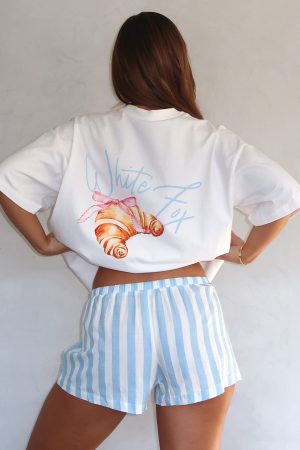 Fresh Only Pyjama Oversized Tee White