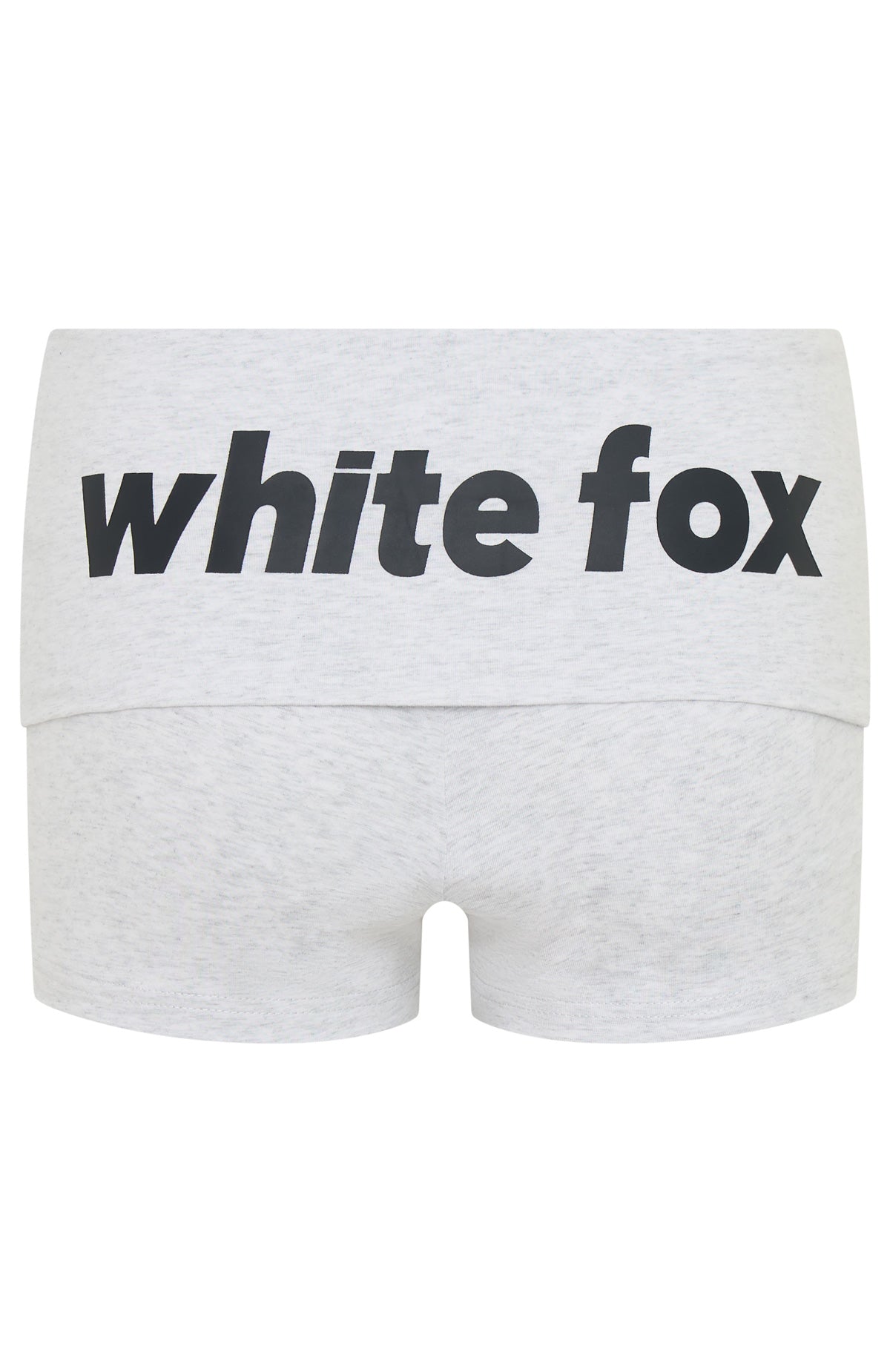 From The Archives Gigi Fold Over Booty Shorts Grey Marle - Image 5