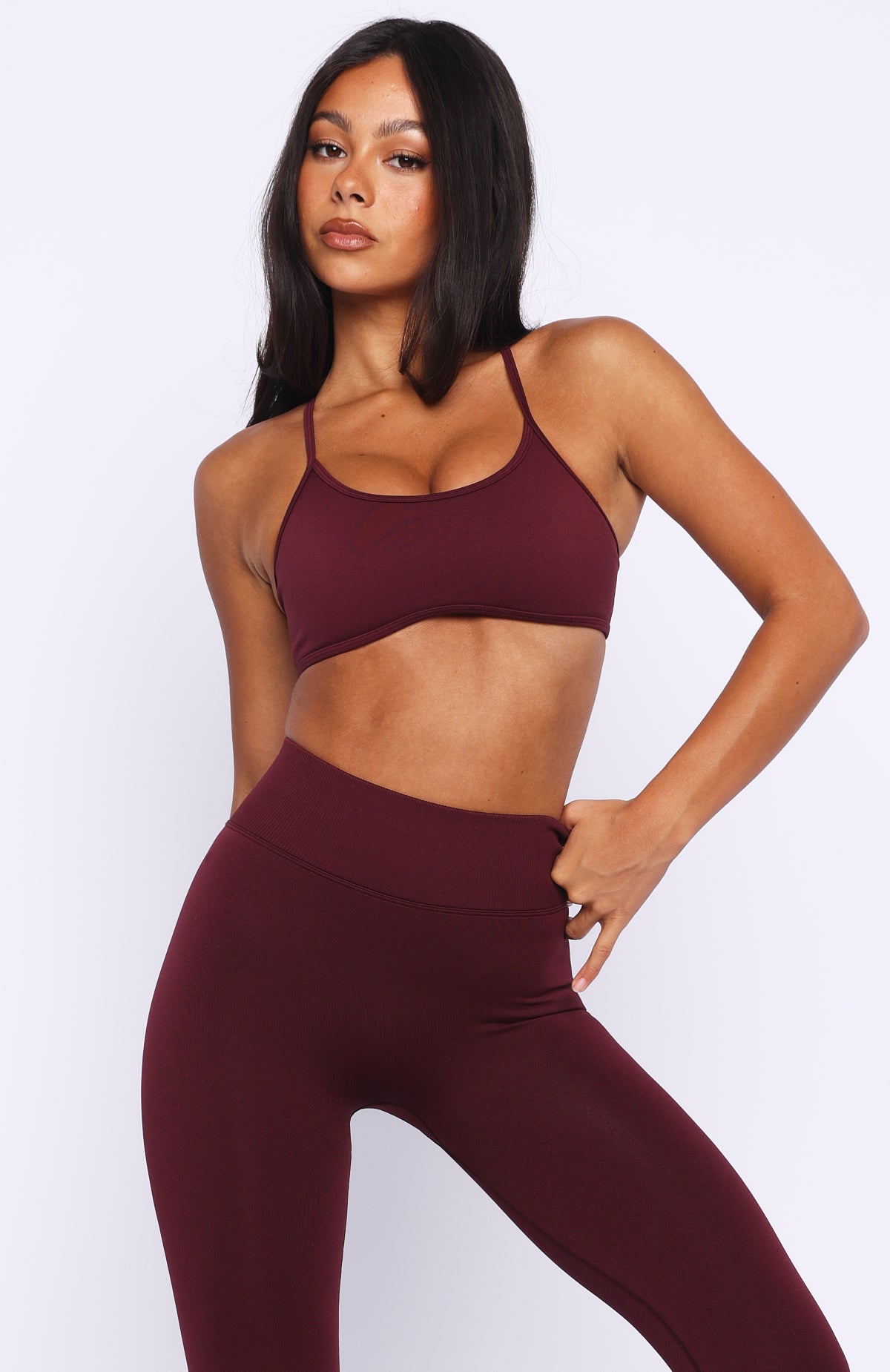 Fuel Seamless Sports Bra Merlot - Image 3
