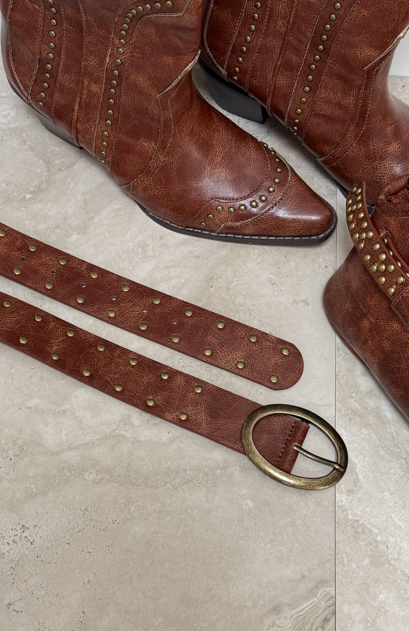 Gelina Belt Vintage Gold/Tan - Image 5