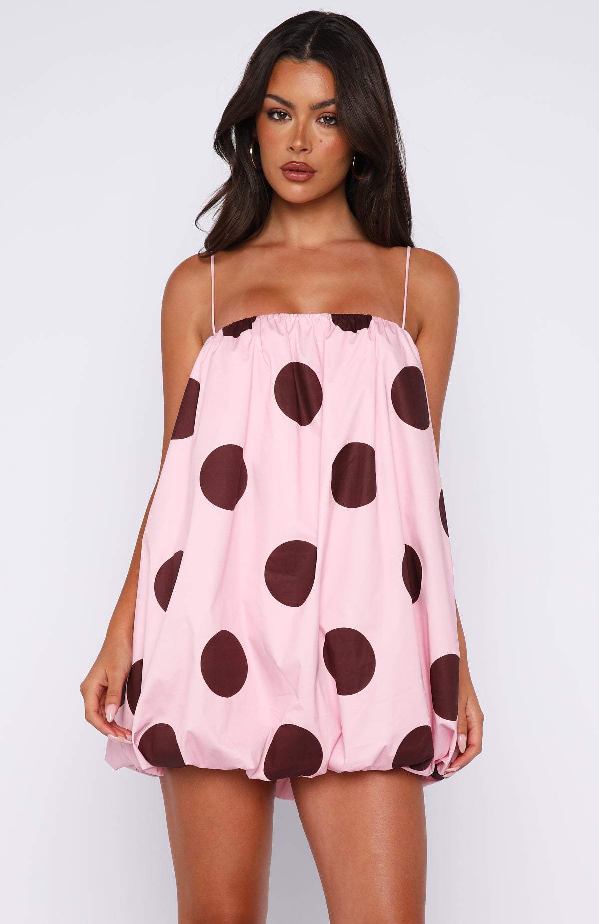 Gravity Lost Mini Dress Pink Polka Dot - Image 2