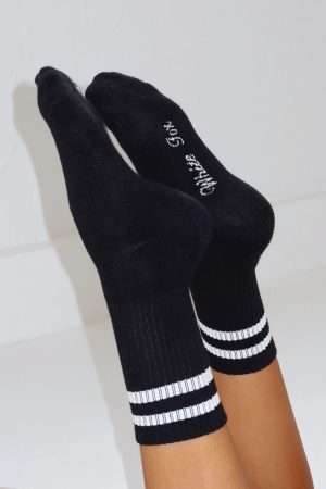 Grounded Socks Black/White