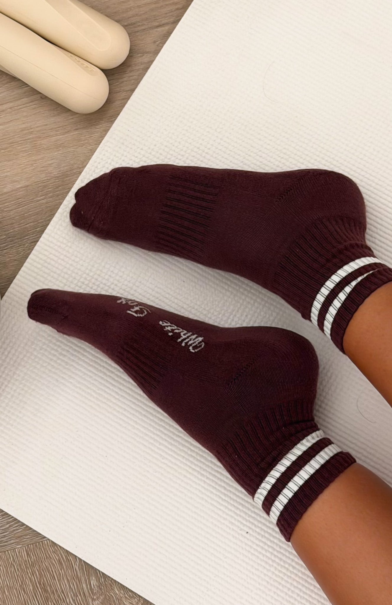 Grounded Socks Merlot/Cream - Image 4