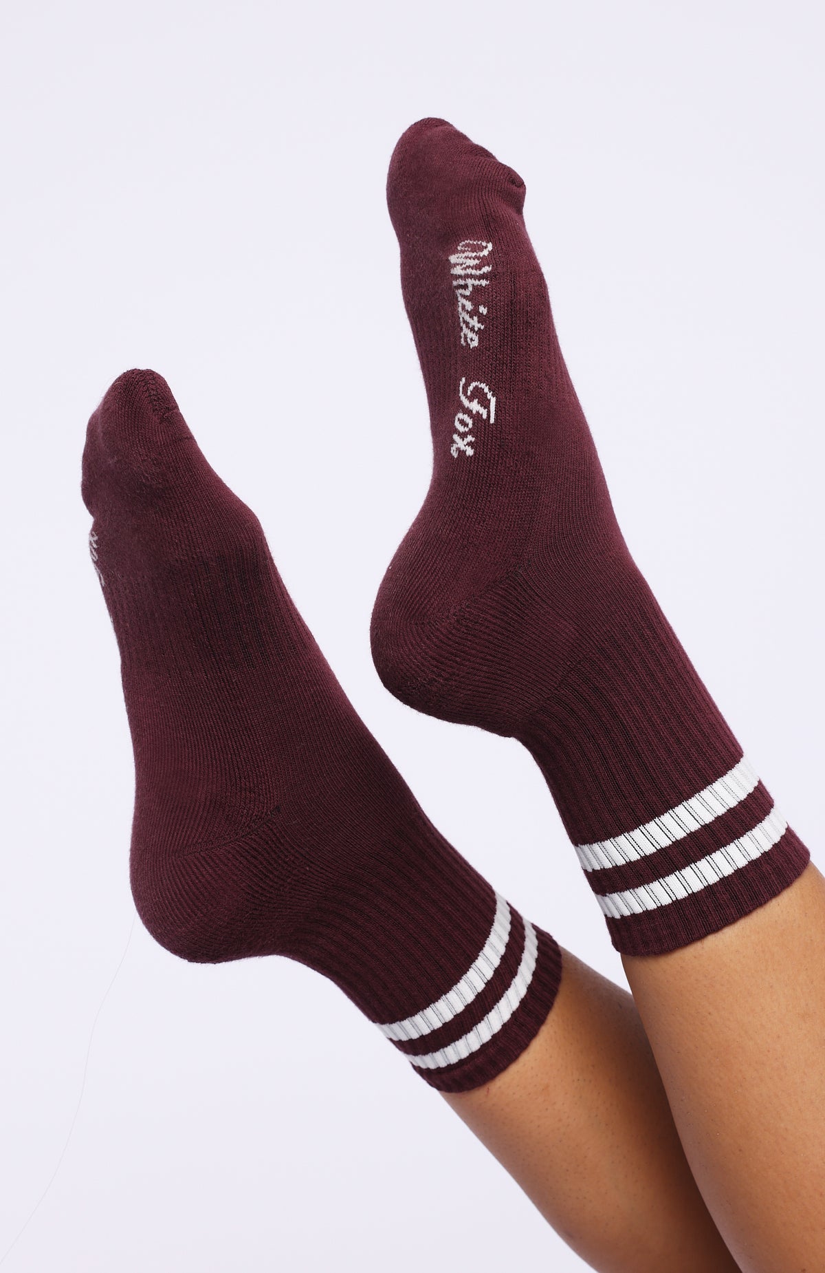 Grounded Socks Merlot/Cream - Image 3