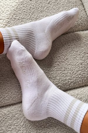 Grounded Socks White/Moon